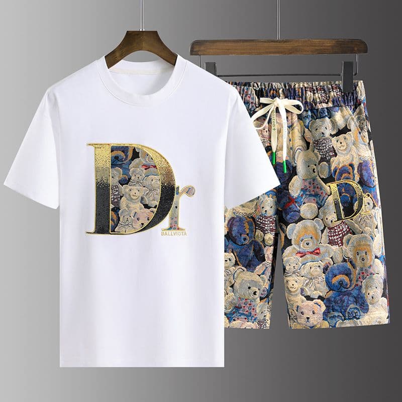 PQ Casual Summer Men's Trend Suit Short-sleeved Youth Fashion Round Neck Top Clothes Tide