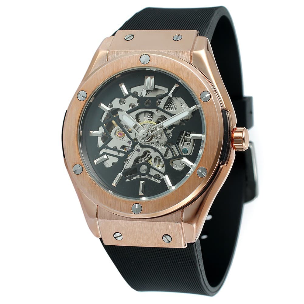 Men's Mechanical Watch Fashion Casual Hollow-out Transparent Full-automatic Mechanical Watch