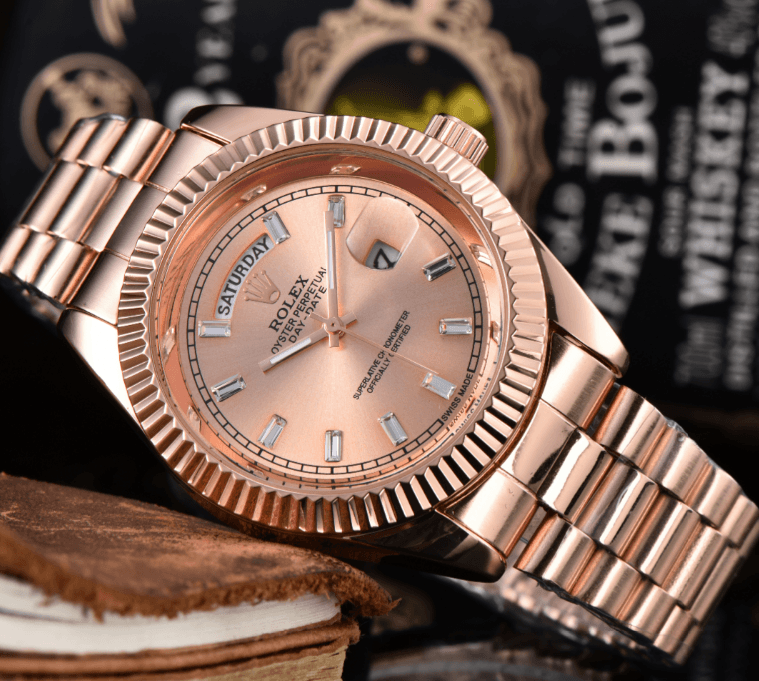 Montre de luxe pour homme, bracelet en acier, style business, double date, collection Executive.