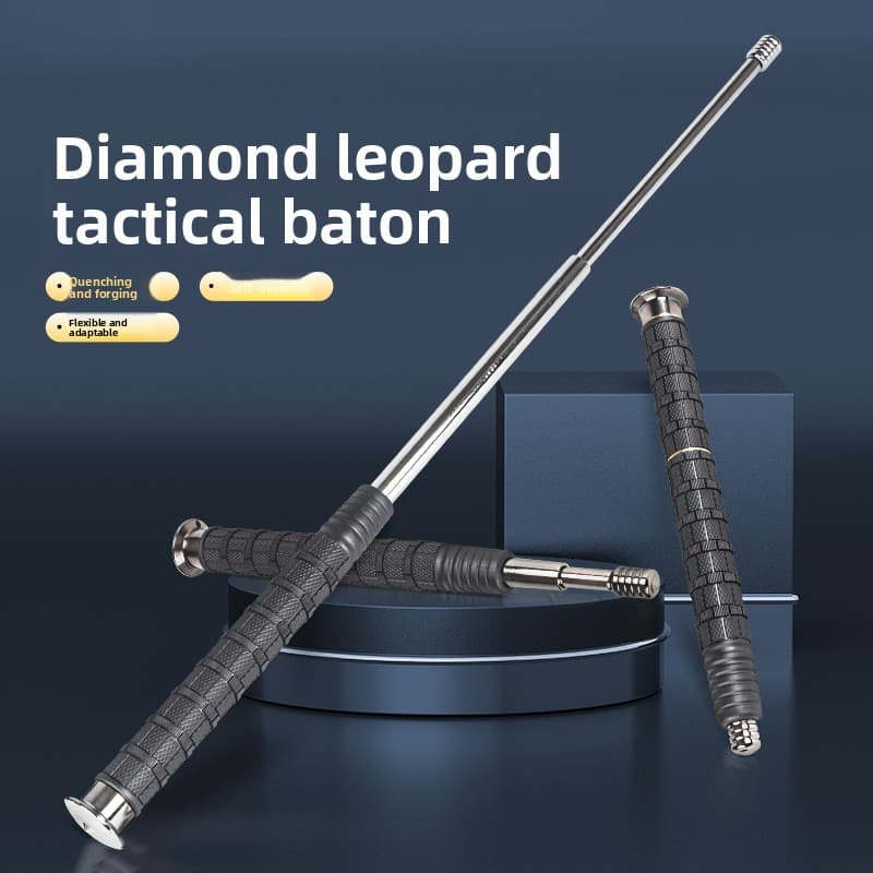 King Kong Leopard Legal Car-Mounted Self-Defense Weapon Solid Dog-Repelling Telescopic Baton Anti-Wolf Stick