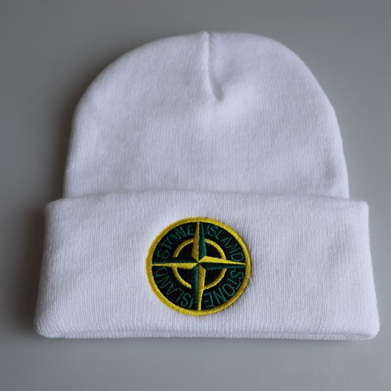 Bonnet tricoté sans bords pour hommes et femmes, en polaire, chaud, à la mode, doux, en pierre, avec étiquette épaisse, pour Sports de Ski, hiver