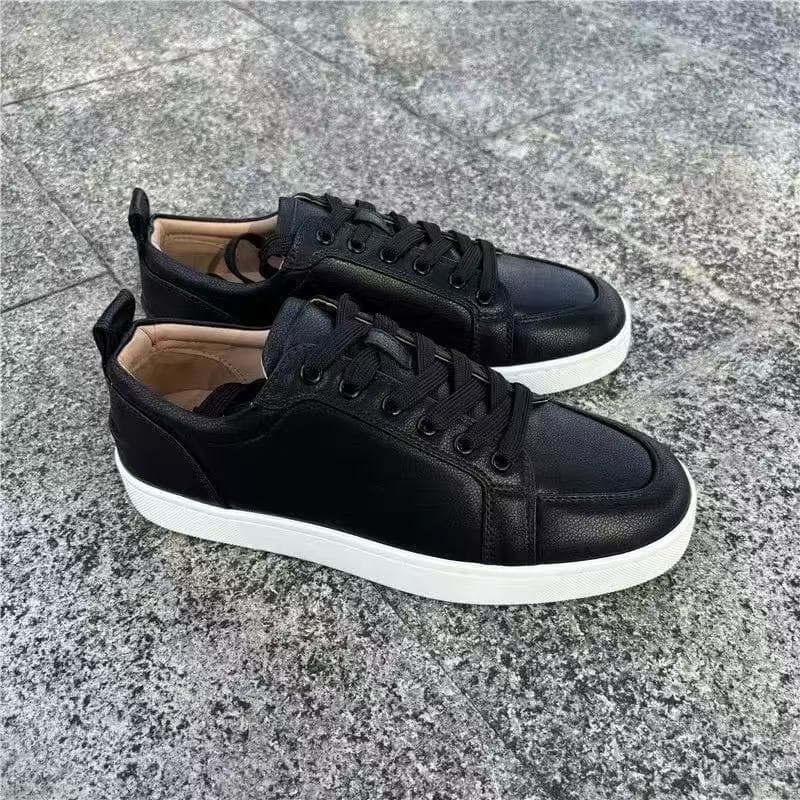 Chaussures pour hommes, ballerines brodées, semelle rouge, baskets tendance et décontractées à clous, blanches, en toile respirante, à lacets