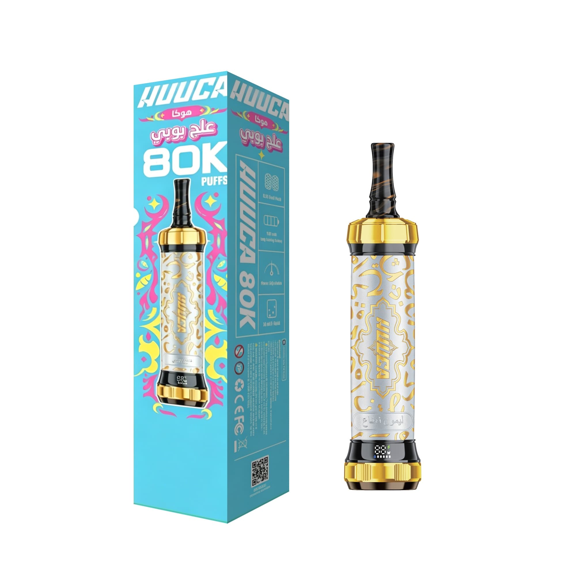 HUUCA 80K 80 000 bouffées 3 mg DTL Vape jetable 30 ml 1500 mAh