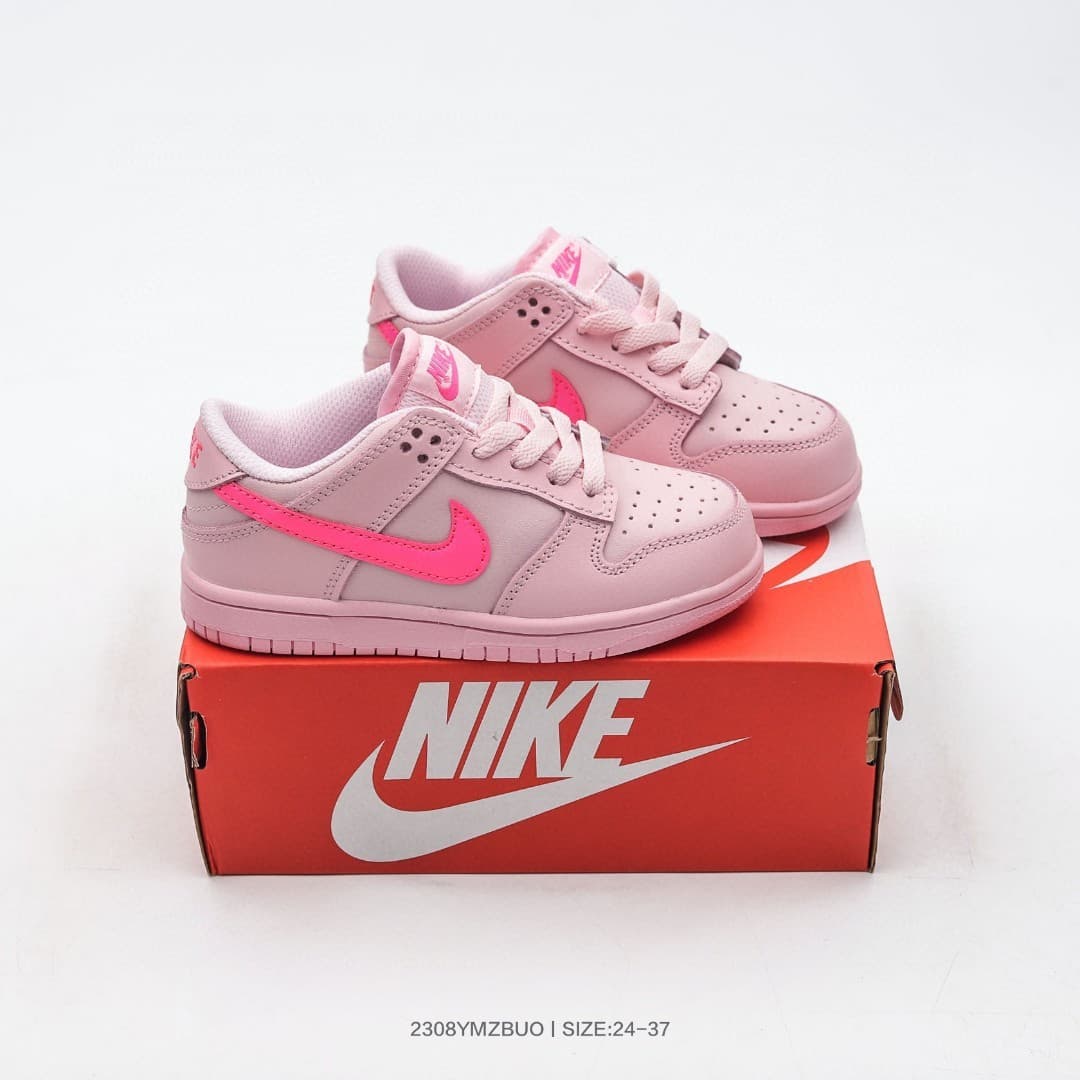 Nouvelle collaboration de chaussures basses pour enfants, chaussures de skate en cuir pour filles et garçons, chaussures décontractées pour étudi