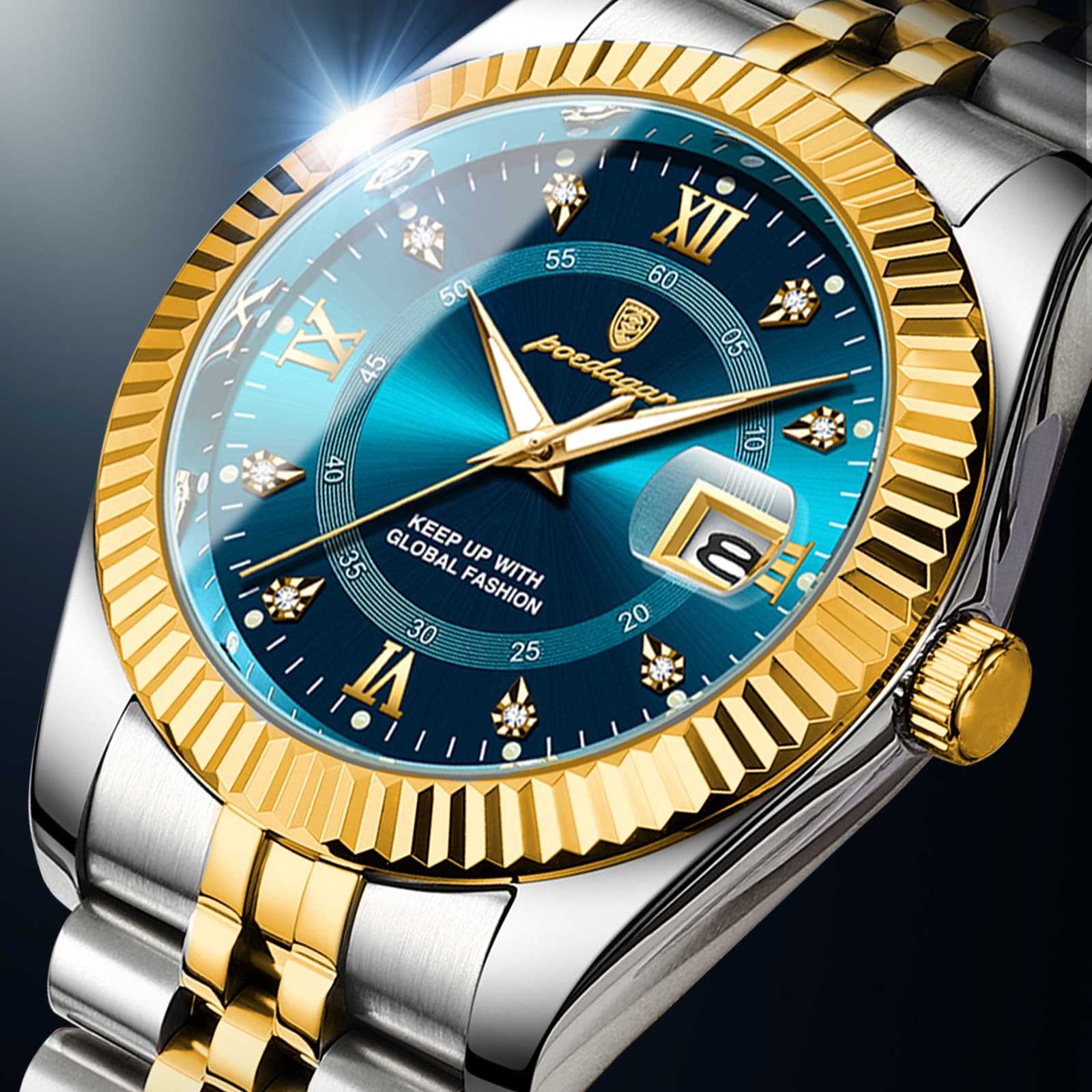 Business Sport Wrist Watch for Man Waterproof Luminous Date Men Watch Quartz Stainless Steel Men's Watches Male with Box