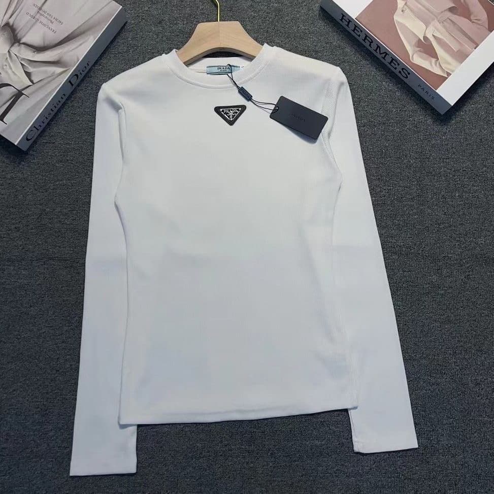 Haut à manches longues en coton spiralé de marque LOE, polyvalent pour l'automne et l'hiver, t-shirt de base amincissant et tendance