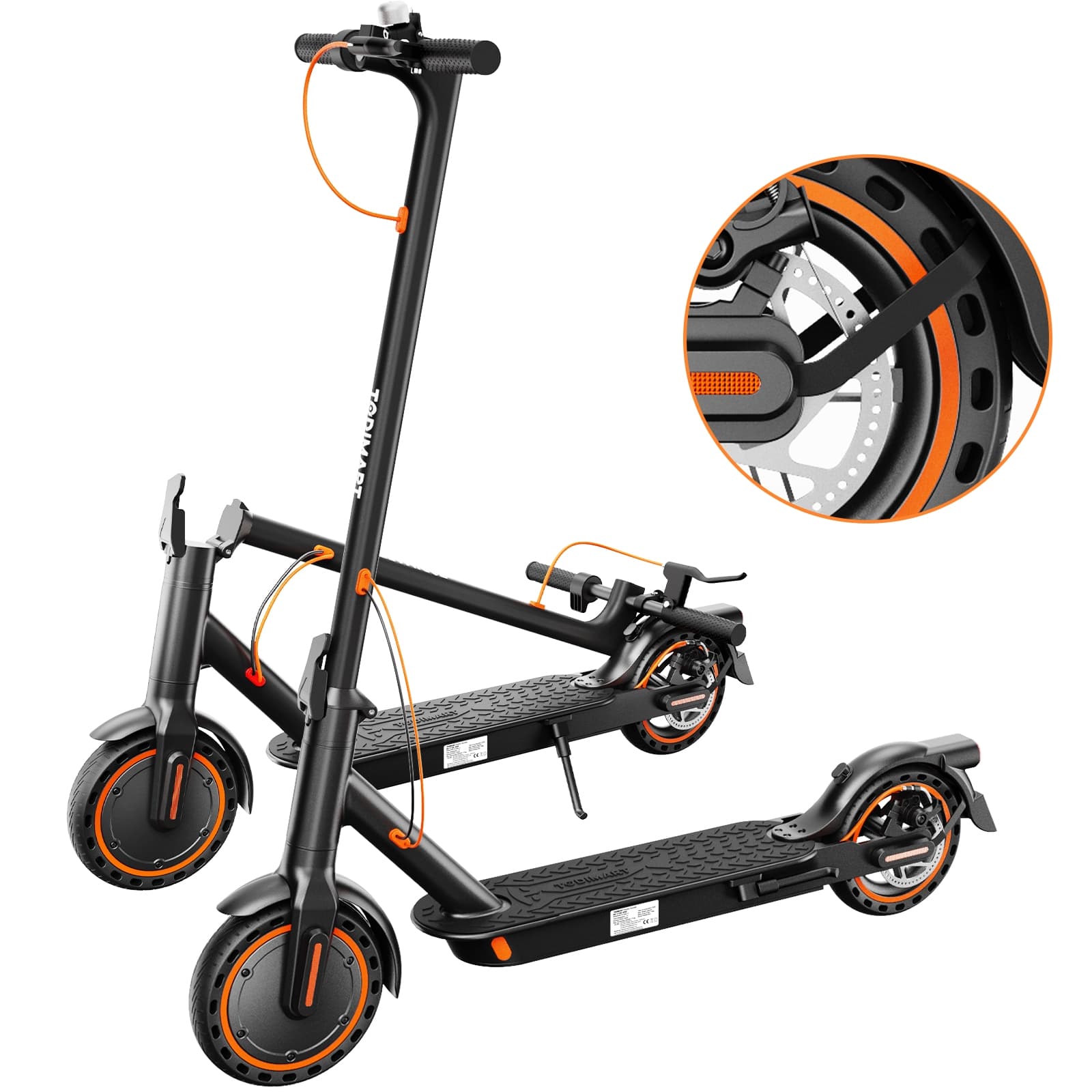 Todimart T3 Adult Electric Scooter 350W Power Motor 36V 7.8AH Urban E Scooter 8.5-inch Urban Commuter Electric Scooter