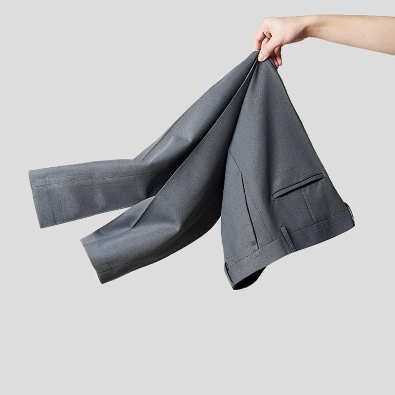 Men's Clothing Men's 9 point slim fit business casual pants for summer with high end drape and slim fit suit trousers for men