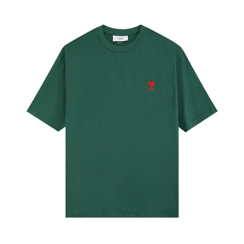 T-shirt ample à col rond et motif cœur brodé pour femme