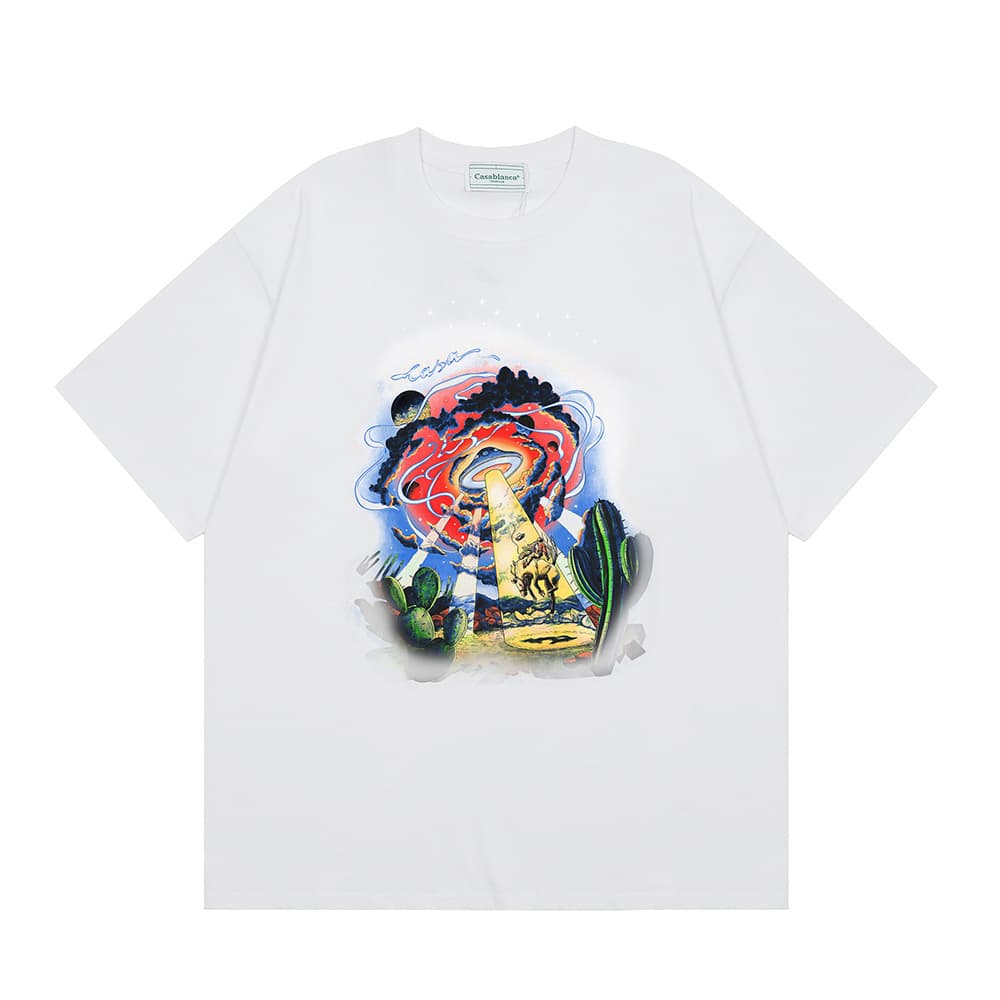 T-shirt ample à manches courtes pour hommes et femmes, imprimé printemps et été