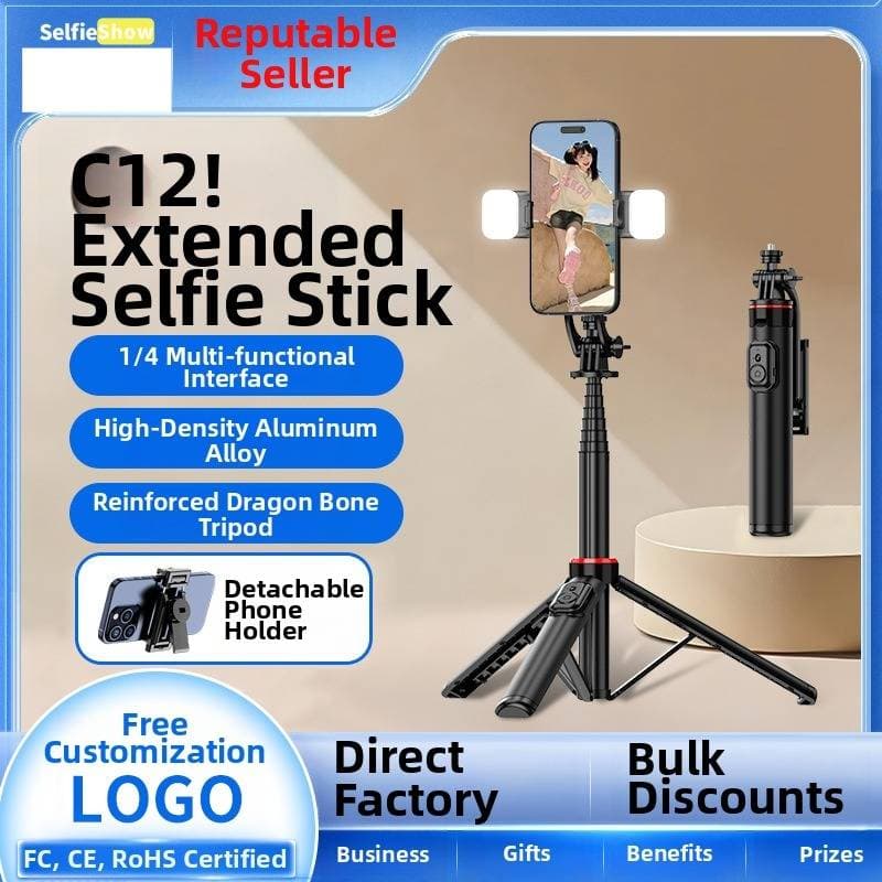 Selfie Stick Phone Holder Bluetooth Mini Desktop Tripod For Photo And Video Recording Handheld Travel Live Streaming