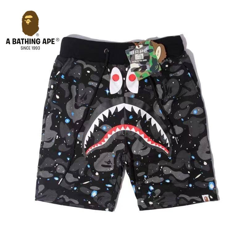 A BATHONG APE Ape Head Shark Shorts Ape Head Shorts Five Leg Casual Shorts, Made Of Pure Cotton Fabric