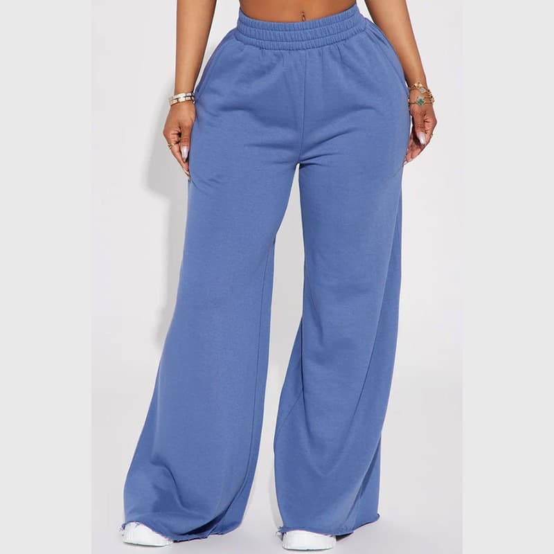 Women's Clothing Autumn And Winter American Gray Sports Pants Slim Loose Wide Leg Pants Label Sweatpants Trousers