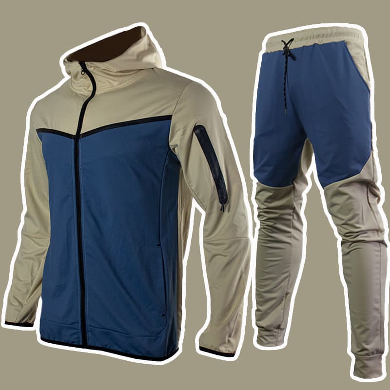 ​Men's Sportswear Set – Breathable Hoodie & Joggers For Outdoor Training & Casual Wear​