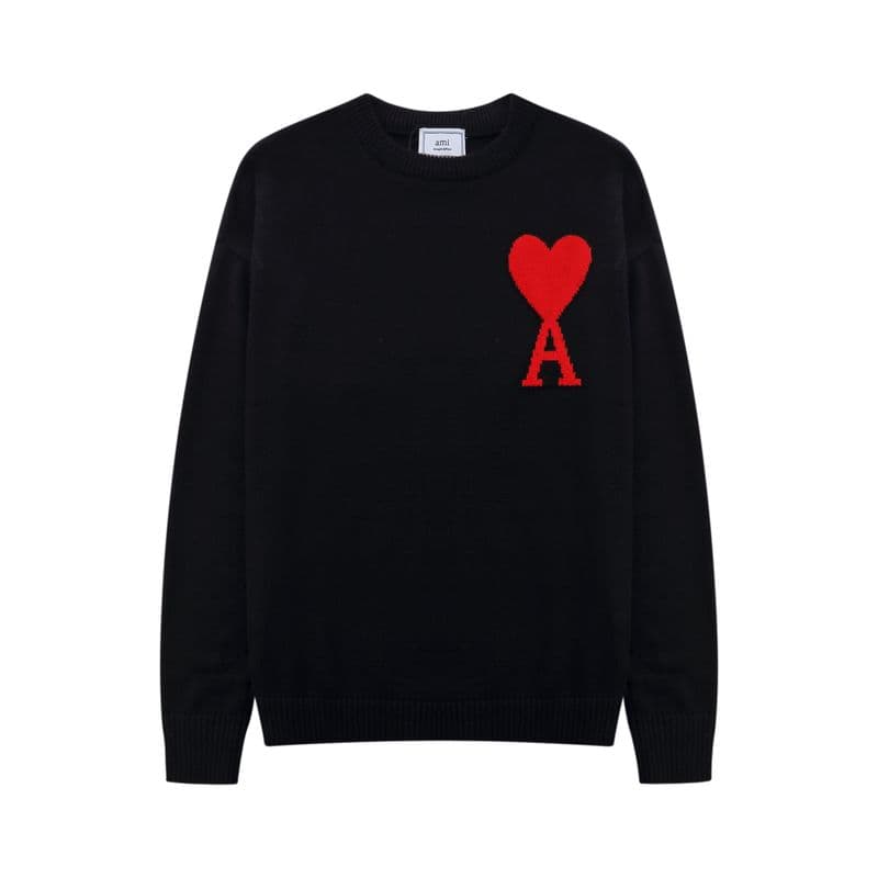 AMI Nouveau pull jacquard à col rond