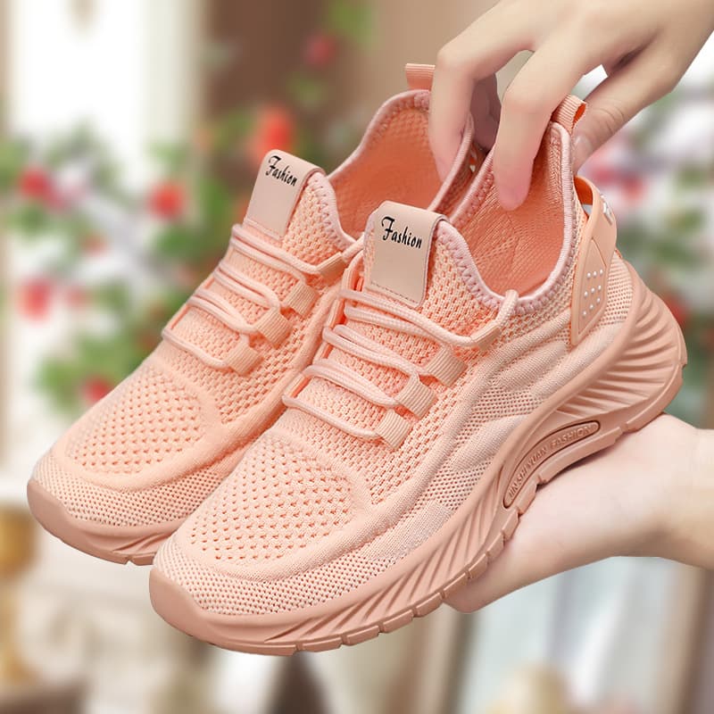 Shoes women spring new fashion casual running shoes trend flying weave women's shoes sports shoes