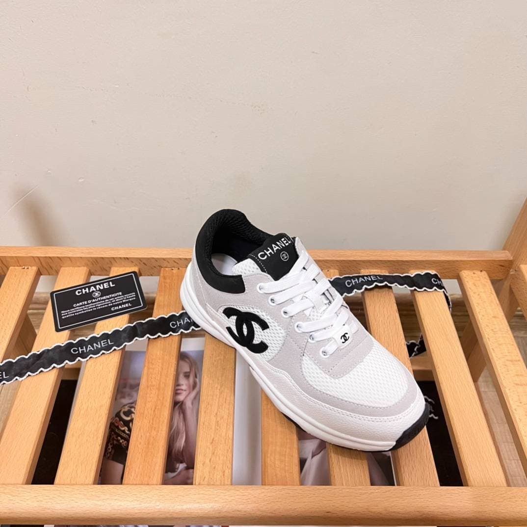 Chaussures de sport Chanel Pure Original, nouvelles chaussures Chanel Panda noires et blanches, chaussures de papa polyvalentes et décontractées à