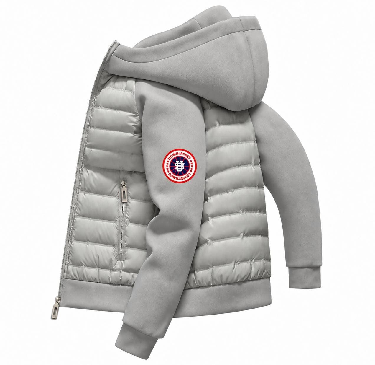 Ensemble patchwork d'hiver pour homme, 3 pièces, bonnet 3D, léger, élégant, décontracté, polyvalent, brassard carte des États-Unis, doudoune e