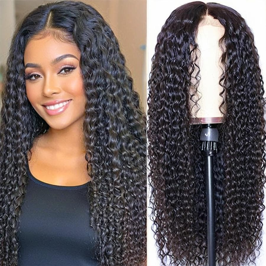new middle parted wool curls long curly hair full head wig wig source