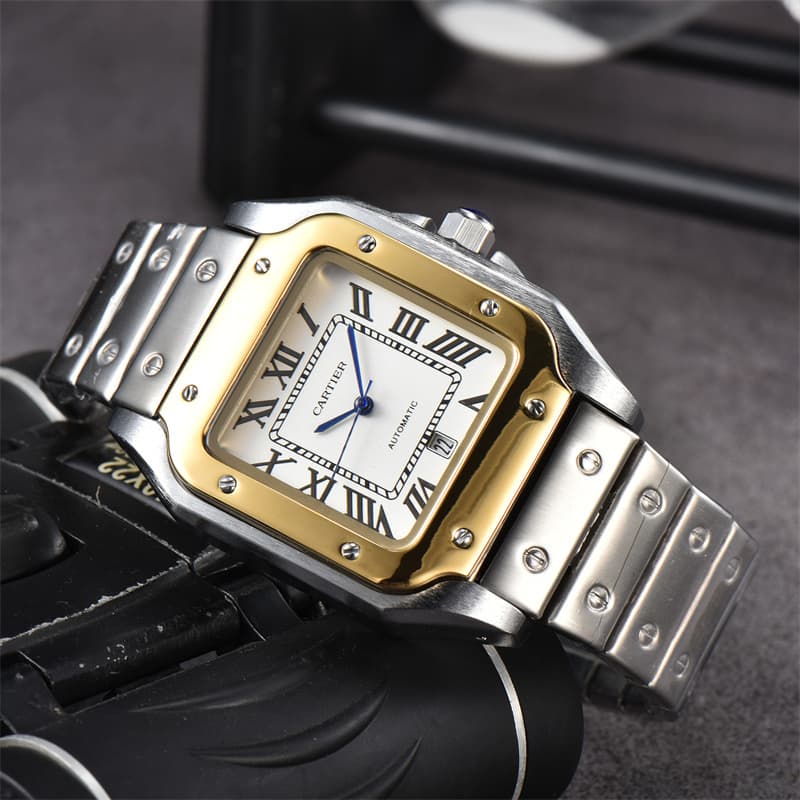 Montre à Quartz pour hommes, de haute qualité, pour loisirs, affaires, étanche, calendrier, petite montre carrée, tendance, bracelet en acier