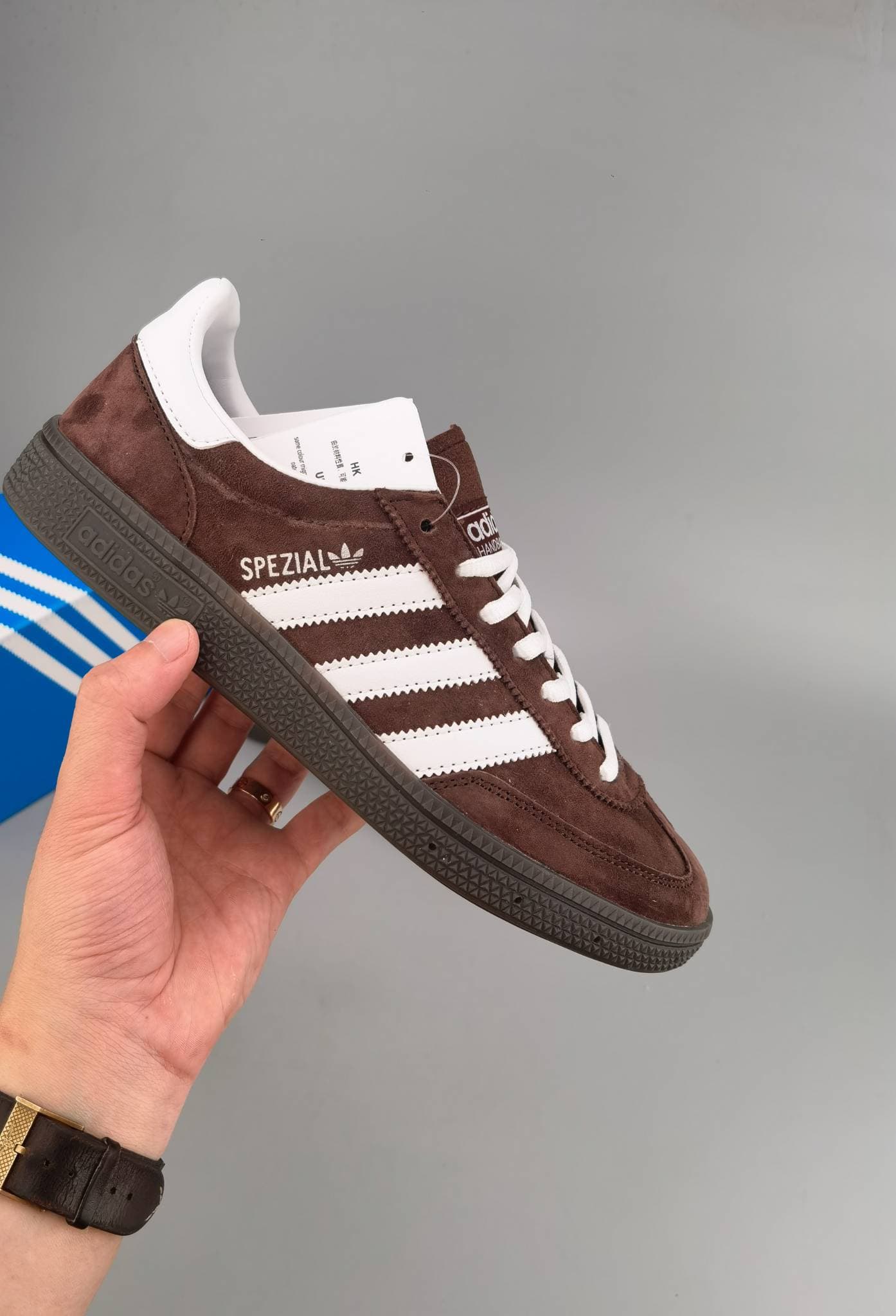 Baskets Sporty & Rich X Handball Spezial Collab en daim marron à semelle gomme, style rétro, basses, chaussures de marche décontractées, unisexes