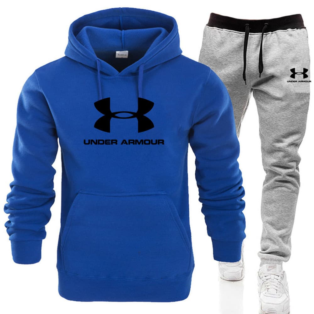 Pull à capuche pour hommes + pantalon costume automne et hiver en peluche impression chaude costume décontracté sweat costume
