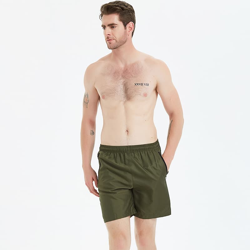 Men's Boxer Shorts Loose Casual Beach Pants Double-Layer Swimsuit Anti-Embarrassment Hot Spring Swimming Trunks