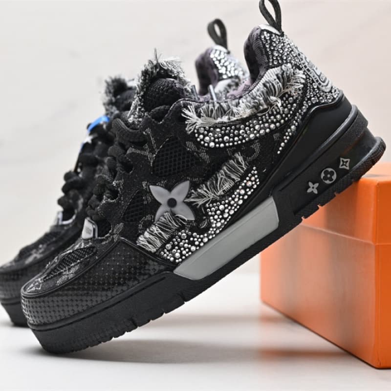 Baskets montantes Lujia, chaussures de sport tendance à imprimé diamant, style couple, tendance et polyvalentes, pour hommes