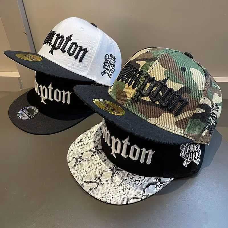 Men's Hats Compton Youth Street Dance Flat Brim Hat Brim Men's Trendy Street Dance Hip Hop Hat Hot Hat