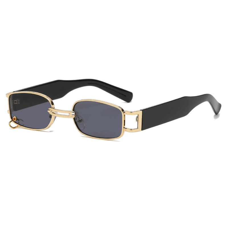 Unisex Accessories sunglasses small frame metal square sunglasses fashion trend personality ring buckle sunglasses