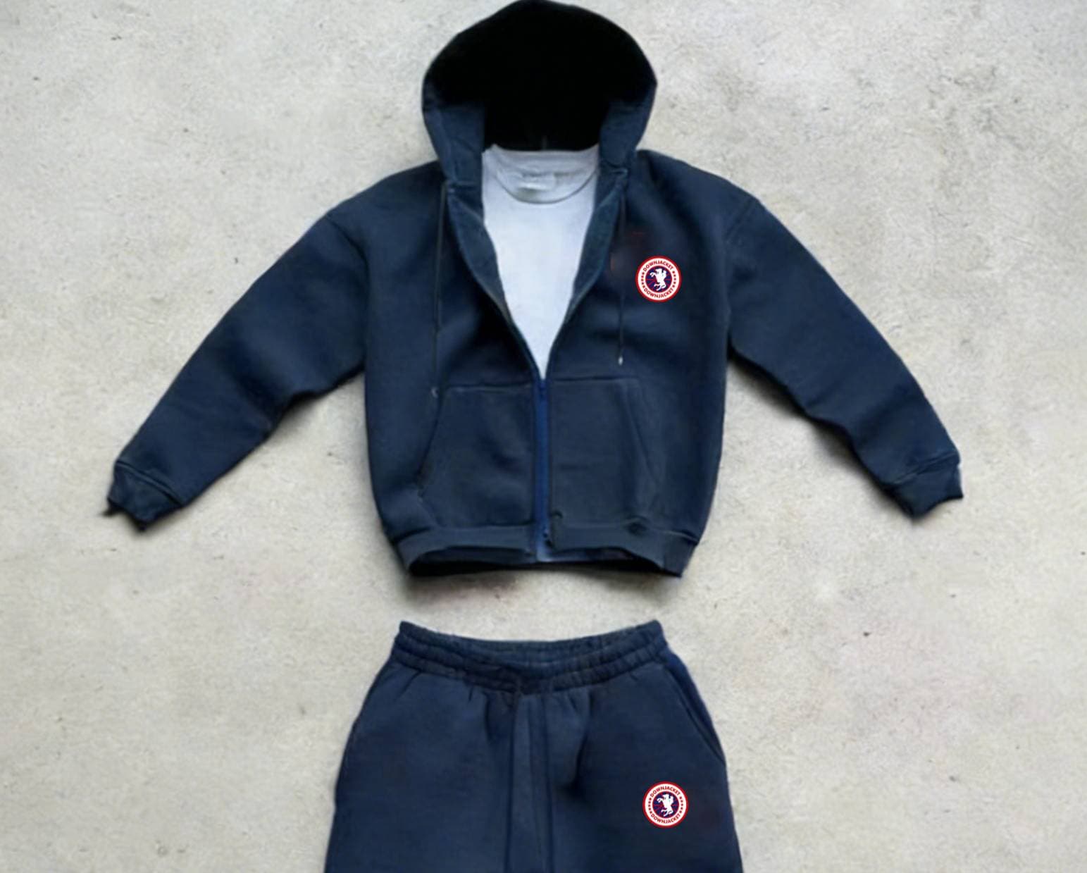 Ensemble sweat à capuche et jogging streetwear homme 2026 - Pull oversize imprimé, tenue décontractée