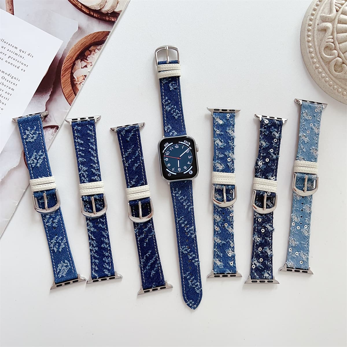Watch Band For iWatch 42/44/45/46/49mm 38/40/41mm PU leather Fashion Watch Strap for Watch Series Ultra2 Series 10/9/8/7/6/5/4/3/2/1