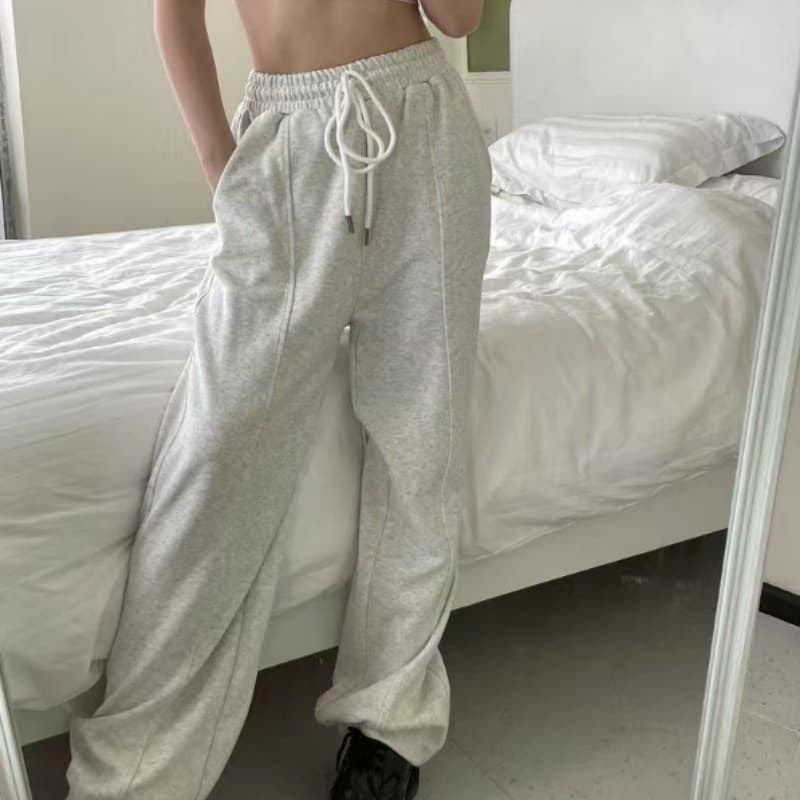 Women's High Street Loose Wide Leg Casual Long Corset Pants Sweatpants