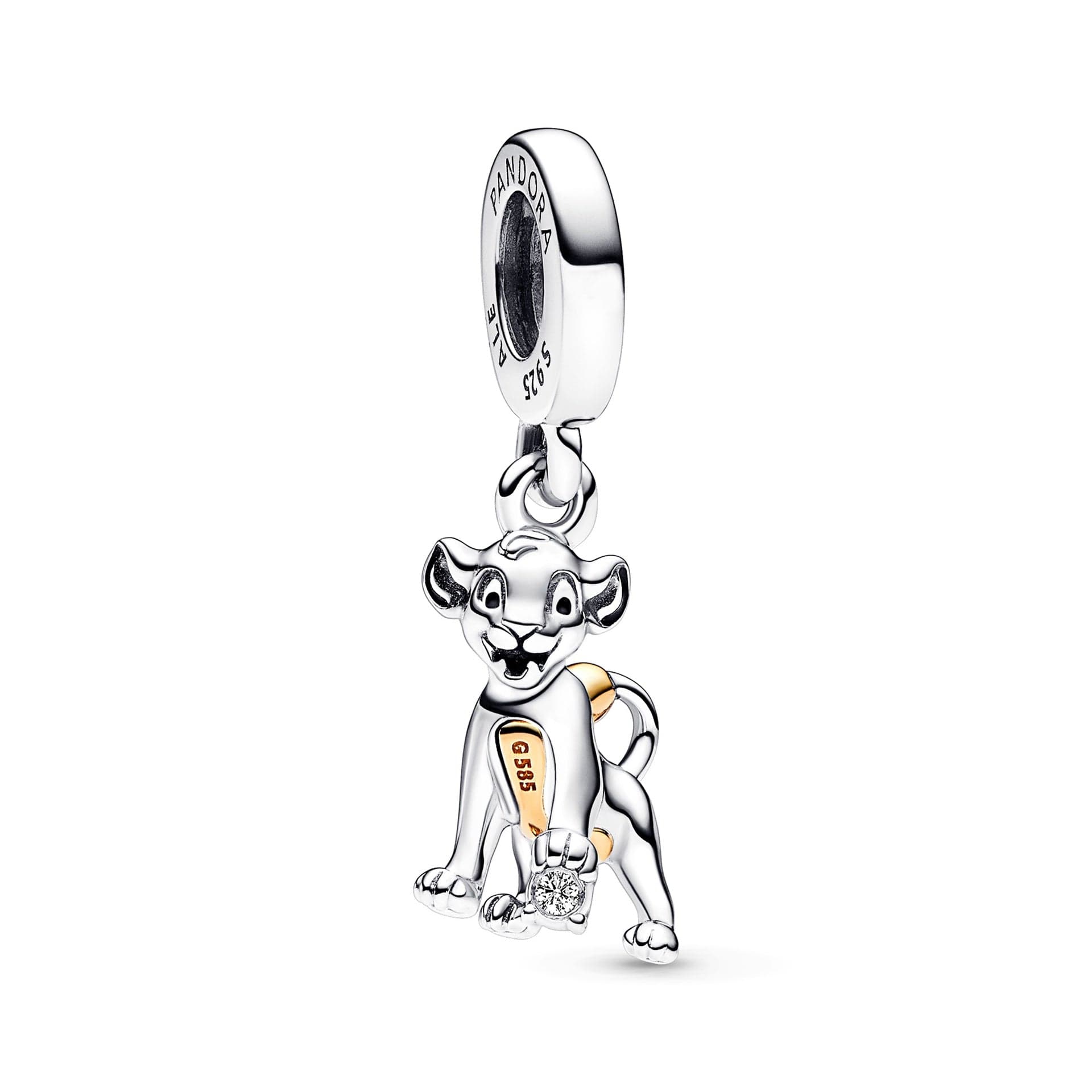 100th Anniversary Simba Lab-created Diamond Dangle Charm