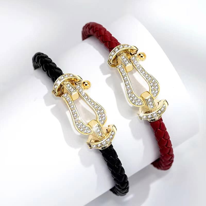 Designer Elements Diamond Horseshoe Couple Bracelet Women Fashion Jewelry Accessories Best Gift for Her