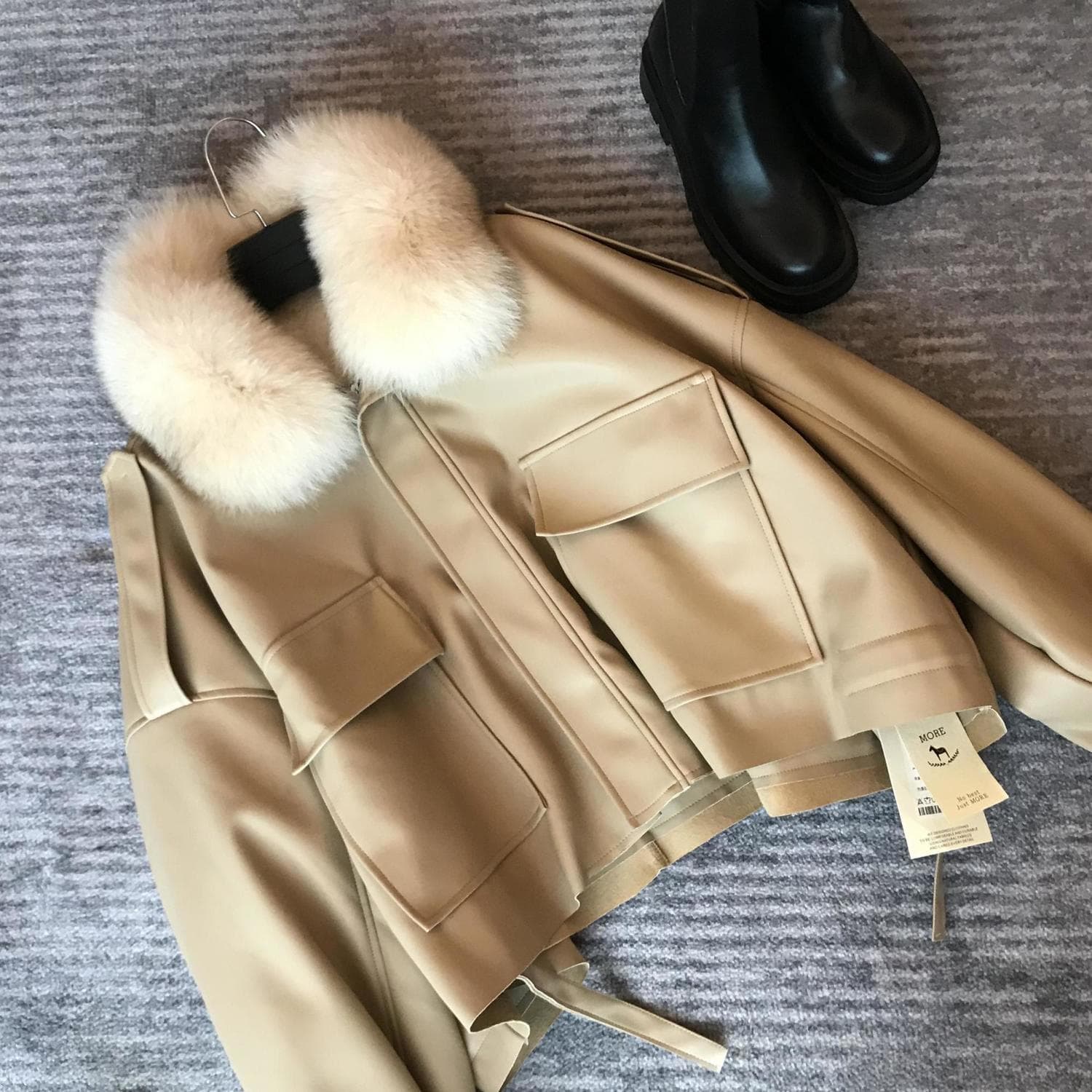 Women's Clothing Fur And Thick Fur Coat Short Can Be Detachable Fox Fur Fur Collar Fur Coat