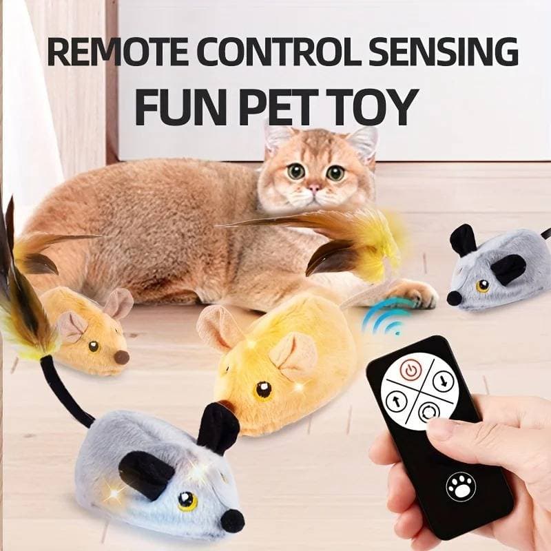 Simulation Cat Catching Toy With Remote Control Electric Rechargeable Toy Indoor Boredom Entertainment Pet Toy