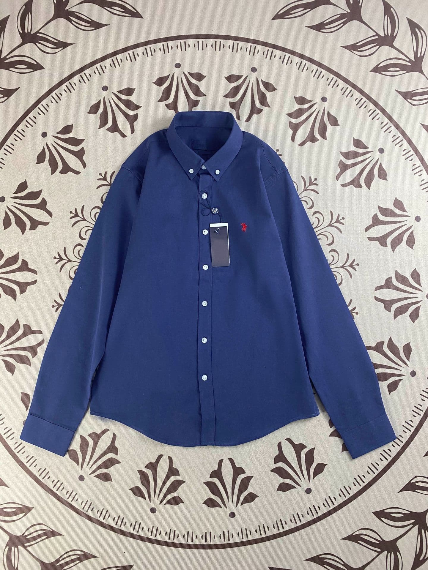 Chemise classique décontractée à manches longues 100 % coton