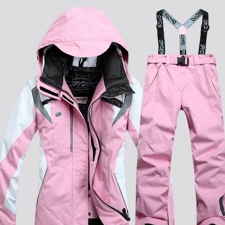 Women's Waterproof Insulated Ski Suit Set - Thermal Snow Jacket & Pants For Single/Double Skiing