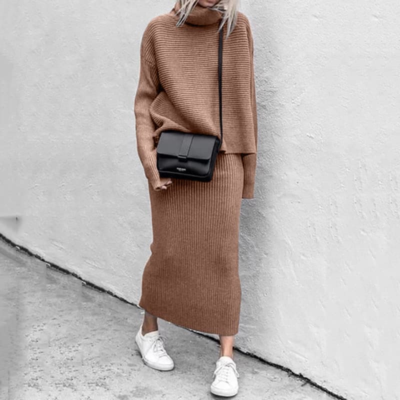 European And American Clothing Autumn New Casual Loose Fashion Long Skirt Two-piece Suit