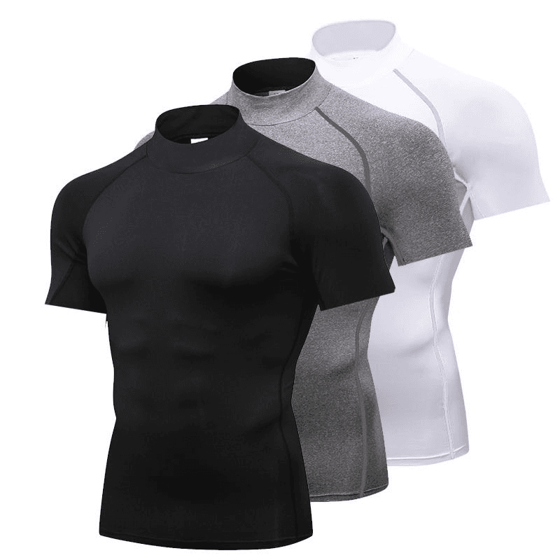 Men's Clothing Men's T Shirt Clothing Sports Tights Gym Training Compression Clothes Basketball Quick Drying Running Short Sleeves