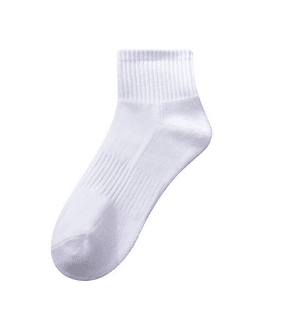 Chaussettes en coton respirant pour hommes et femmes - Chaussettes de sport confortables (cheville/mi-mollet/dessus du mollet) en noir et blanc class