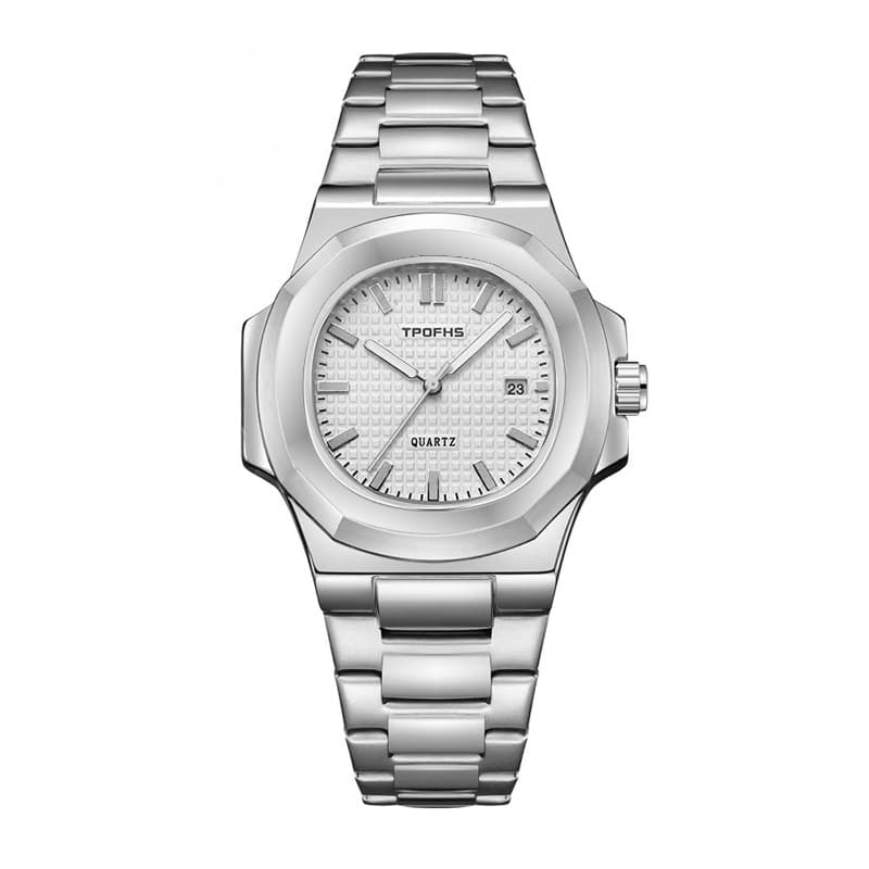 Men's Stainless Steel Calendar Luminous Watch With Parrot Design - Elegant Quartz Timepiece For Business And Casual Wear Stainless Steel Watch