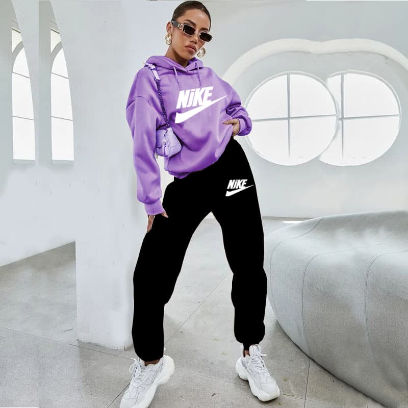 Automne/hiver mode pull décontracté ensemble marque de mode lettre impression pull à capuche pantalon sport deux pièces ensemble