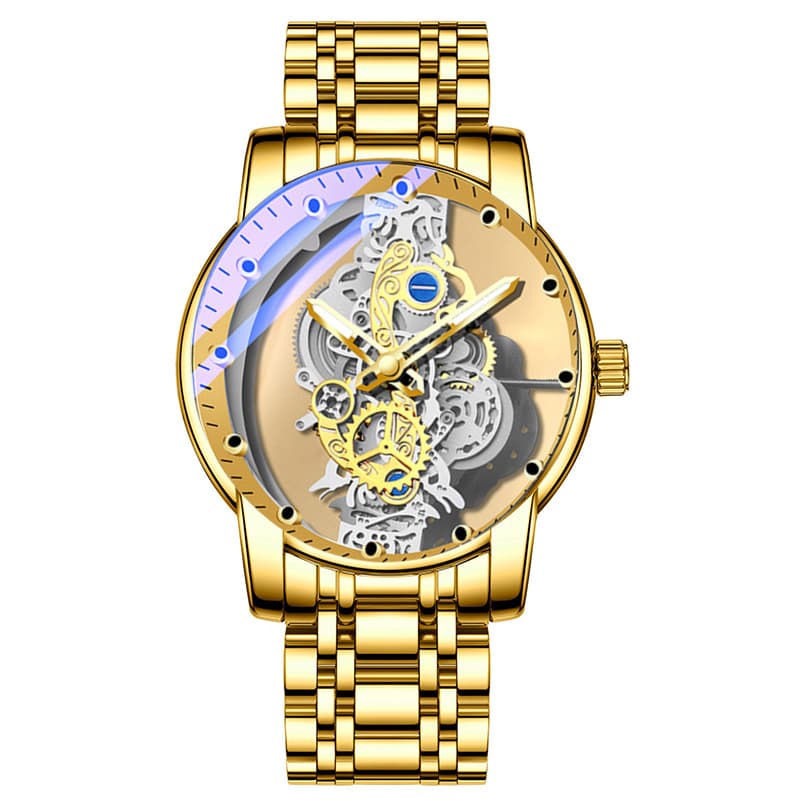 2023 New Hot Selling Double Sided Hollow Tourbillon Watch for Men's Waterproof Business Fashion Men's Quartz Watch