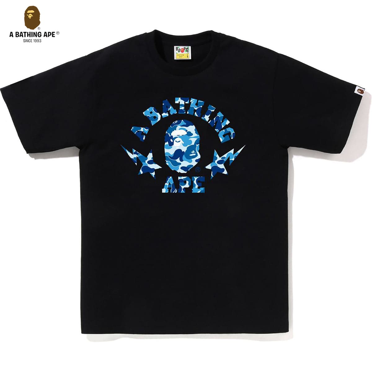 A BATHING APE 2026 New BAPE Men's ABC Camo STA College Style T-shirt - Fashion Pure Cotton T-shirt