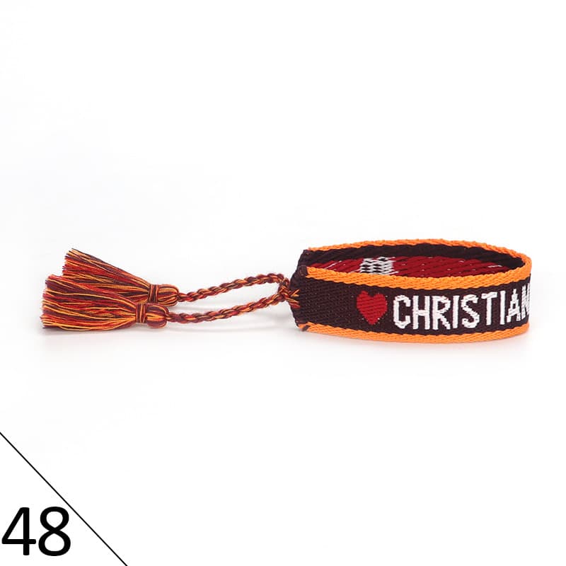 Bracelet unisexe tendance avec lettres tressées