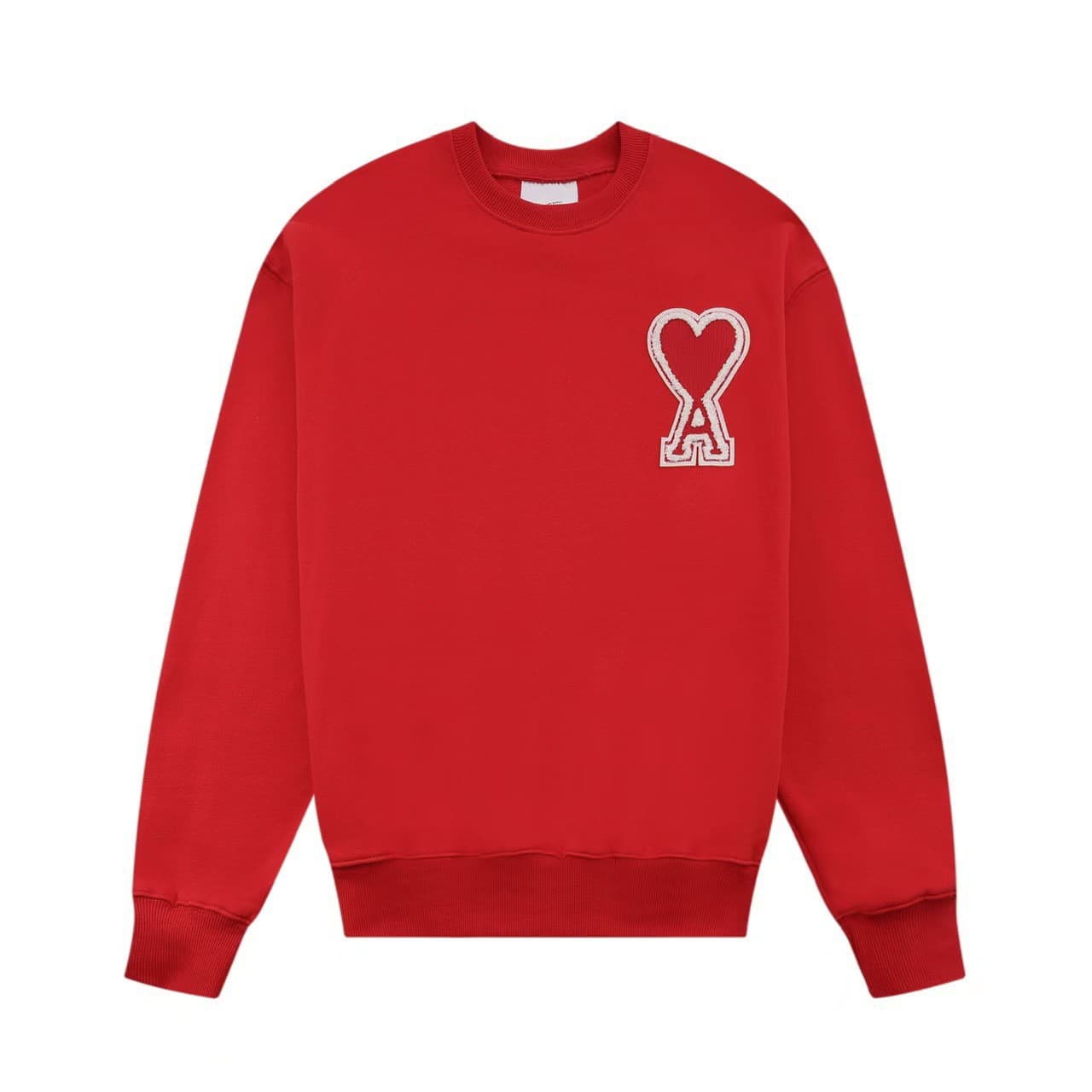 Serviette de tête brodée tendance grand cœur unisexe décontracté ample 320 coton sweat à capuche