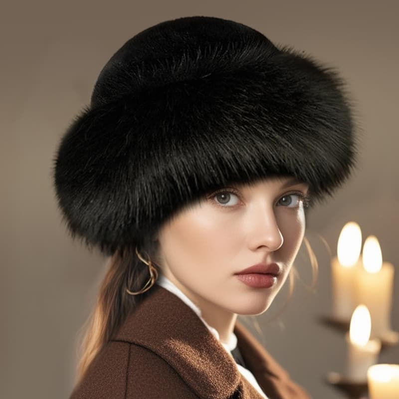 Trapper Hats Winter warm ear protection plush basin hat women's Mongolian hat windproof cold fisherman hat bucket hat