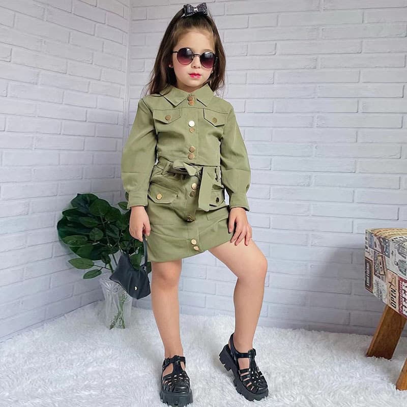 Baby Clothing Girls fashion suit long sleeve top short skirt 2 piece suit